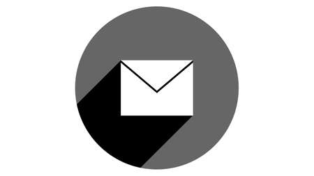 Envelope icon. Flat icons vector design. Simple icons with shadowsのイラスト素材