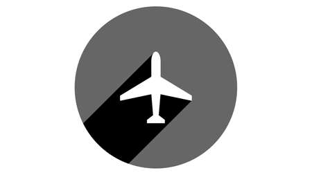Plane icon. Flat icons vector design. Simple icons with shadowsのイラスト素材