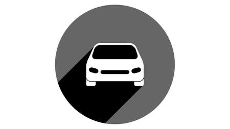 Car icon. Flat icons vector design. Simple icons with shadowsのイラスト素材