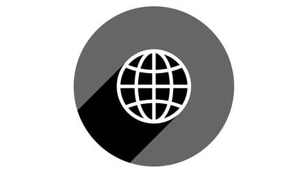 Globe icon. Flat icons vector design. Simple icons with shadowsのイラスト素材