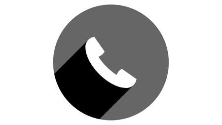 Phone icon, call icon. Flat icons vector design. Simple icons with shadowsのイラスト素材