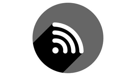 Wifi icon. Flat icons vector design. Simple icons with shadowsのイラスト素材