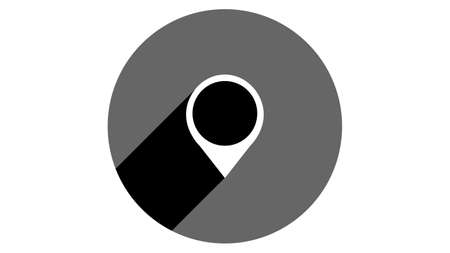Pointer icon. Flat icons vector design. Simple icons with shadowsのイラスト素材