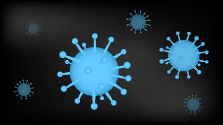Virus background vector design. Microbiological wallpaper. Coronavirus vectorのイラスト素材