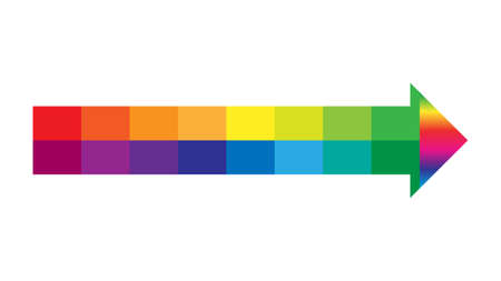 Color blocked arrow, timeline vectorのイラスト素材