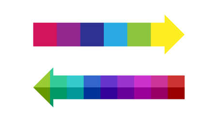Color blocked arrow, timeline vectorのイラスト素材
