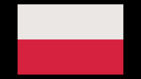 National flag of Poland, 5:8 width-length ratio. The basic design of the current polish flagのイラスト素材