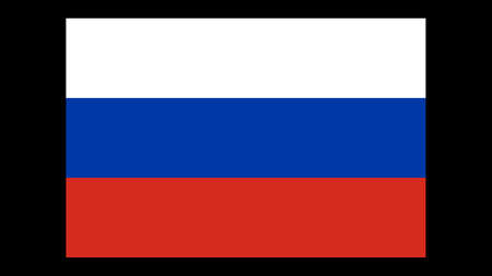 National flag of Russia, 2:3 proportion. The basic design of the current Russian flagのイラスト素材