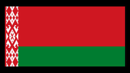 National flag of Belarus, 1:2 proportion. The basic design of the current Belarusian flagのイラスト素材