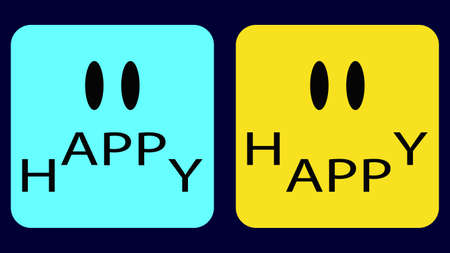 App icon vector design. Happy app, application iconのイラスト素材