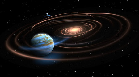 An Abstract Illustration Visualizing the Concept of Gravitational Waves or Gravitational Anomalies. AI-Generated imagesの素材