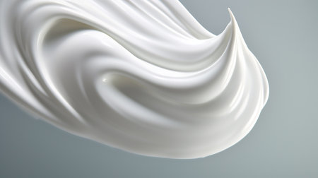 Creamy Delight: White Milk Cream. AI-Generated imagesの素材