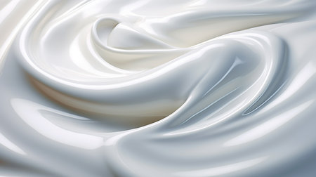 Creamy Delight: White Milk Cream. AI-Generated imagesの素材