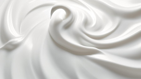 Creamy Delight: White Milk Cream. AI-Generated imagesの素材