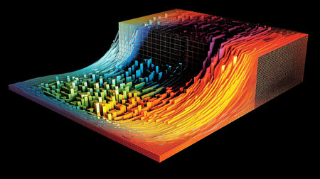 Time-Space Distortion: Abstract Visualization of Spacetime Continuum Curvature. AI-Generated imagesの素材