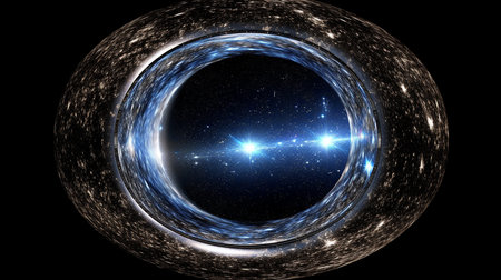 An abstract interpretation of dark matter, with intricate patterns and interstellar motifs. AI-Generated imagesの素材