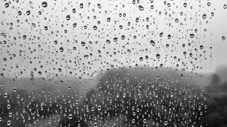 Rain drops on the window, raindrops on glass. Rainy weather.の素材