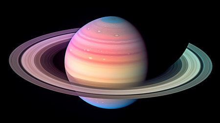Saturn: Jewel of the Solar System with its majestic ringsの素材