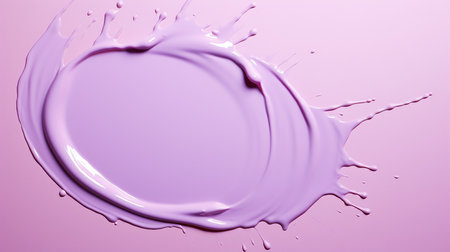 Lilac paint splashing on a background of the same colorの素材