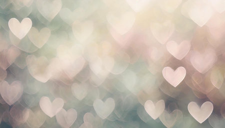 Heart bokeh background, valentine's day backgroundの素材