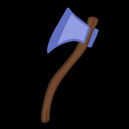 Axe icon in isometric 3d style on a black backgroundのイラスト素材