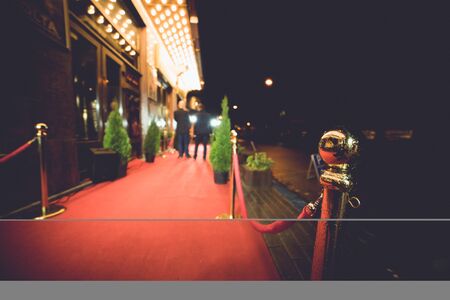 red carpet - is traditionally used to mark the route taken by heads of state on ceremonial and formal occasionsの写真素材
