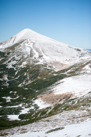 Snowy winter mountains national park
