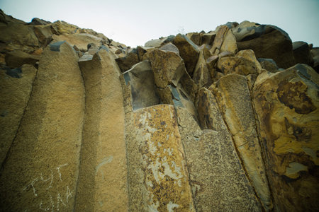 Deposits of minerals. Basalt. Quarry