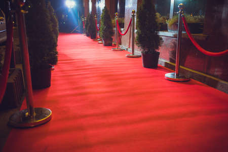 Red Carpet - is traditionally used to mark the route taken by heads of state on ceremonial and formal occasionsの写真素材