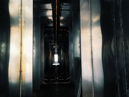 Metal parts before painting. automatic powder coating metal.の写真素材