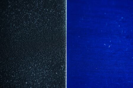Powder coatings samples on metal plateの写真素材