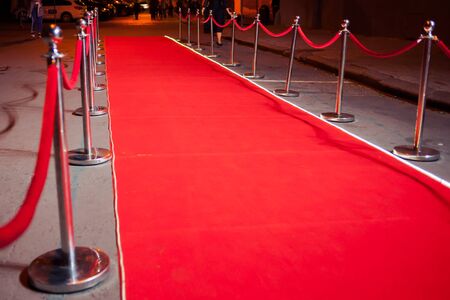 Red Carpet - is traditionally used to mark the route taken by heads of state on ceremonial and formal occasionsの写真素材