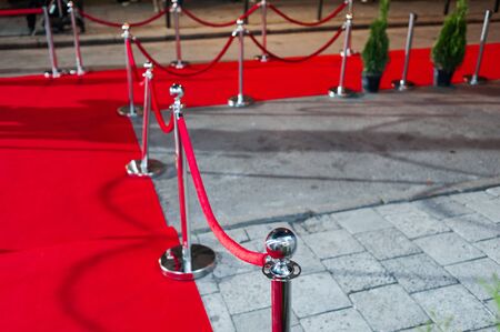 Red Carpet - is traditionally used to mark the route taken by heads of state on ceremonial and formal occasionsの写真素材