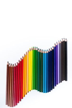 Color pencils isolated on white background. back to school.の写真素材