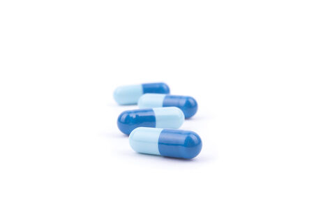 Pills on a white background.の写真素材
