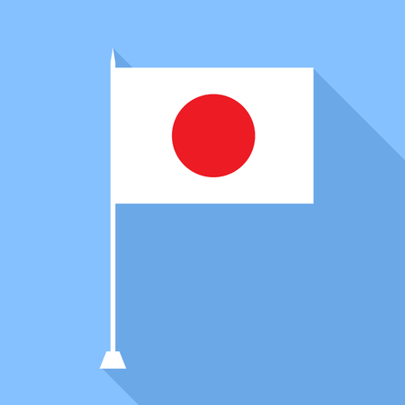 Flag of Japan. Vector illustration.のイラスト素材