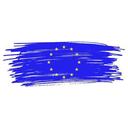 European Union flag. Vector illustration.のイラスト素材
