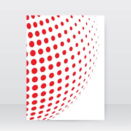 Brochure cover. Trendy abstract circular background. Brochures, booklets, leaflets, flyers, design template.のイラスト素材