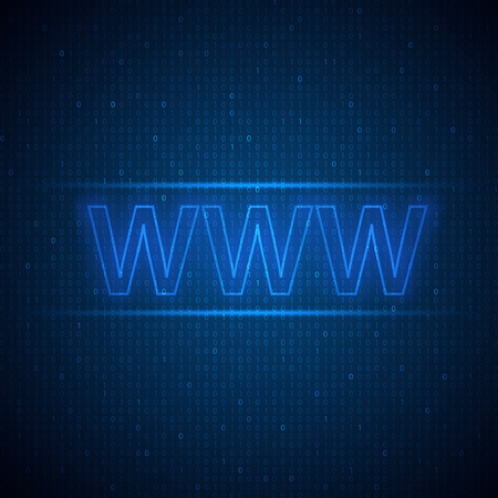 Web symbol on a digital background. Vector illustration .のイラスト素材