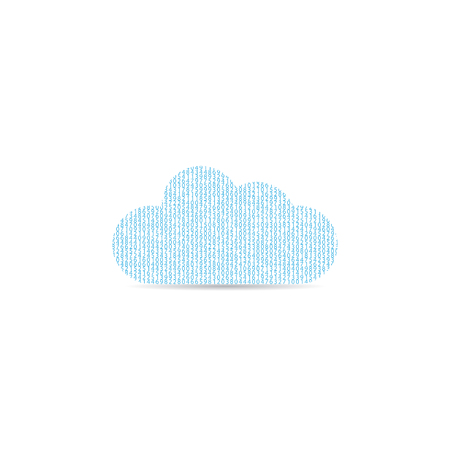 Cloud digital network data on a white background. Data transfer in the network.のイラスト素材