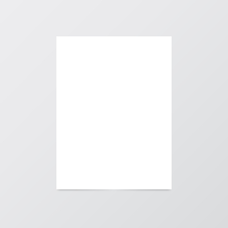 Realistic white A4 paper page. Vector illustration .のイラスト素材