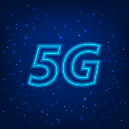 5G standard of modern Internet transmission technology. Vector illustrationのイラスト素材