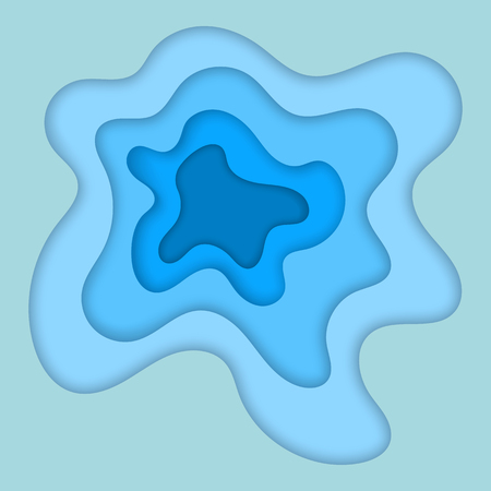 Cut paper abstract forms. Vector illustration .のイラスト素材