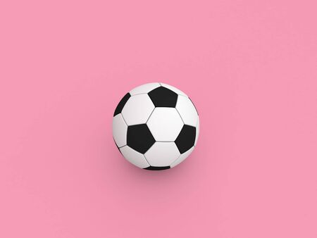 Soccer ball on a red background. 3d render illustration.の写真素材