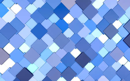 Seamless geometric background from quadrangles texture. 3d render illustration.の写真素材
