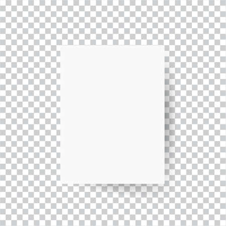 White A4 sheet on a transparent background. vector illustration.のイラスト素材
