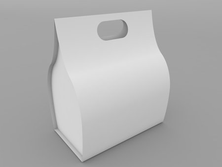 Fast food packaging mockup on a gray background. 3d render illustration.の写真素材