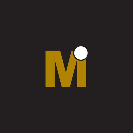 Mi logo design vector templates in black backgroundのイラスト素材
