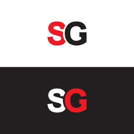 Sg logo design vector templatesのイラスト素材