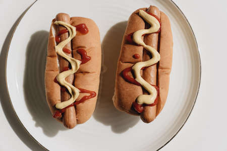Mediterranean food. spicy hot dogs.の写真素材